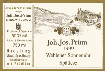 German wine label